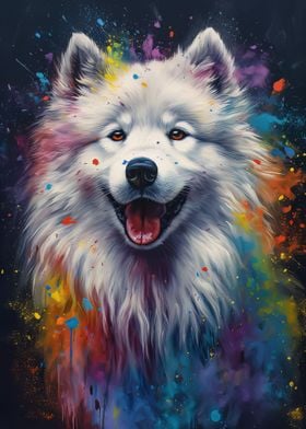 Samoyed painting