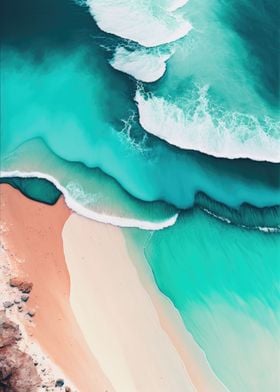 Watercolor Beach Waves