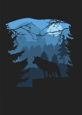 wolf silhouette