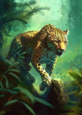 Leopard on the Jungle Run