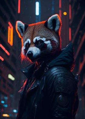 Red Panda Rain Rebel