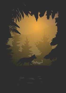 wolf silhouette