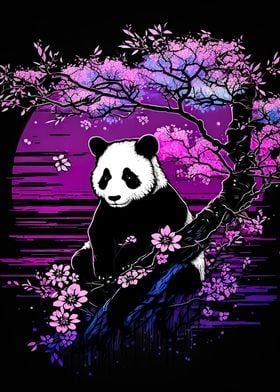 Panda cherry blossom japan