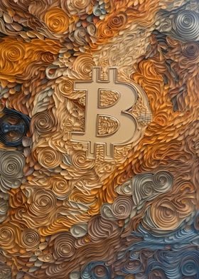 Abstract Bitcoin Kirigami