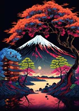 Japanese Landscape Neon