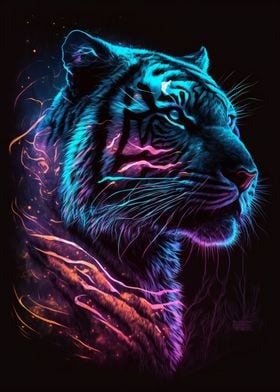 Synthwave Tiger