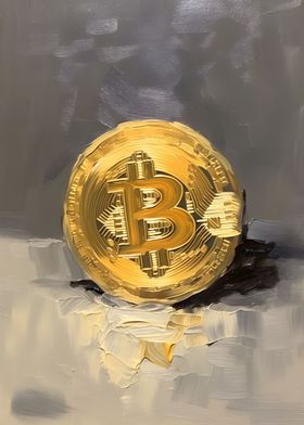 Bitcoin Impasto Painting