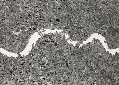 London map black and white