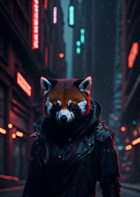 Red Panda Rain Rebel