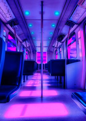 Pink light at train 