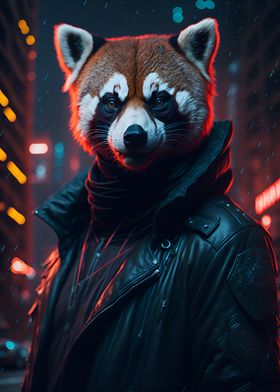 Red Panda Rain Rebel