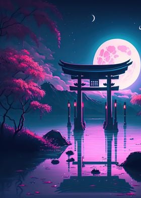 Japanese Landscape Neon