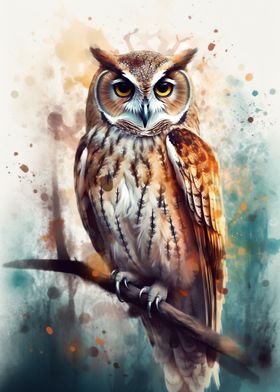 Owl Waterart Perch