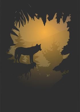 wolf silhouette 2