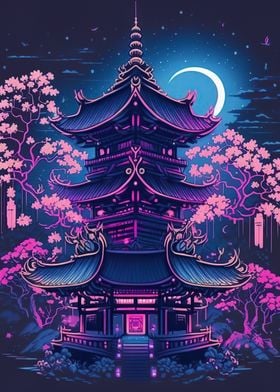 Japanese Landscape Neon