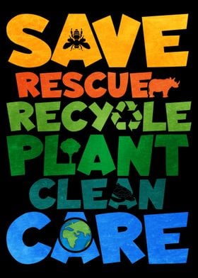 Rescue Recycle ' Poster by Displate