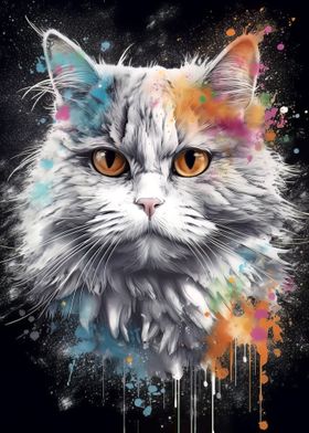 Persian cat painting