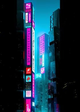 Cyberpunk Cityscapes Japan