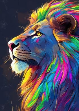 Lion abstract