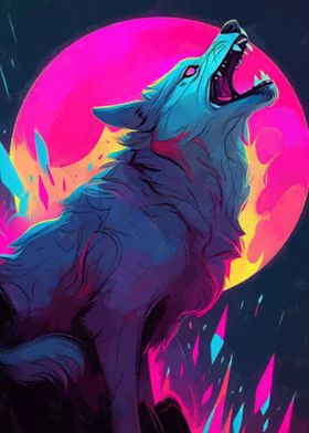 Howling wolf fantasy