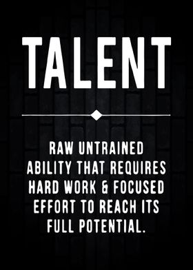 Talent Raw Untrained