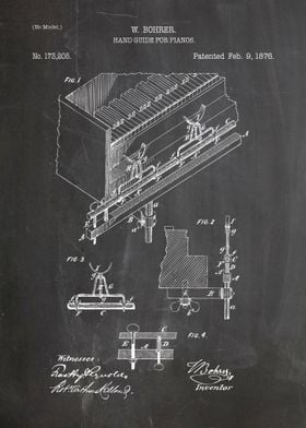 Hand guide for pianos 1876