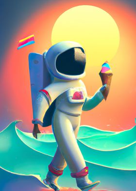 Astronaut with Ice Cream