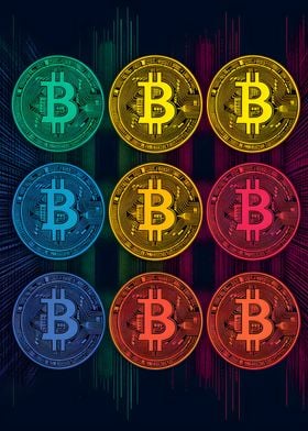 Abstract Bitcoin Symbols