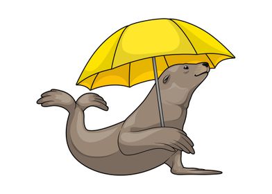 Seal Raining Umbrella