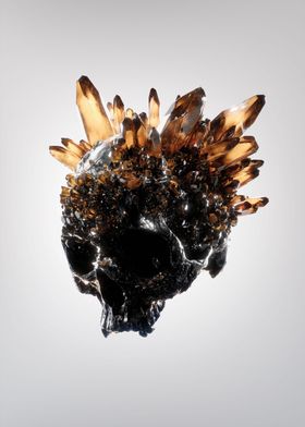 Crystal black skull