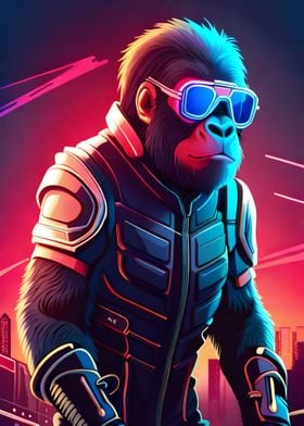 Gorilla sunglass neon