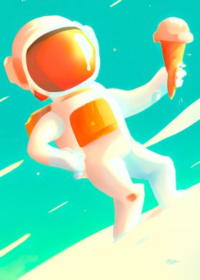 Astronaut with Ice Cream