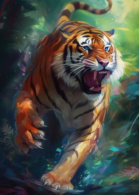 Tiger on the Jungle Run