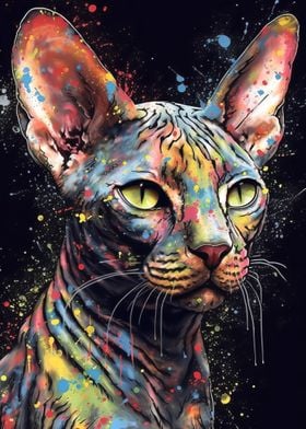 Sphinx cat painting