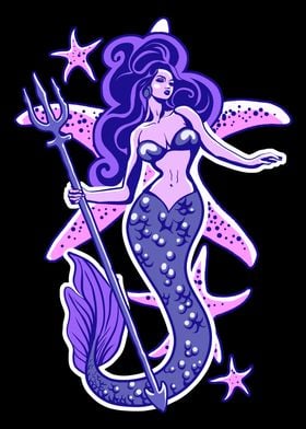 Sexy Purple Mermaid