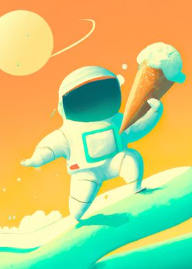 Astronaut with Ice Cream