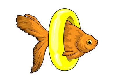 Goldfish Swimming Lifebuoy