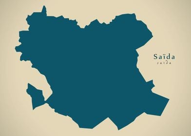 Saida province map