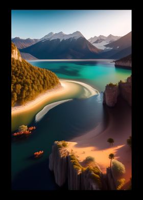 Beach With Mountains