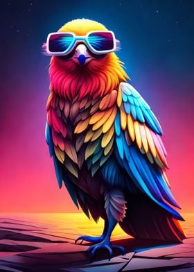 colorful bird drawing