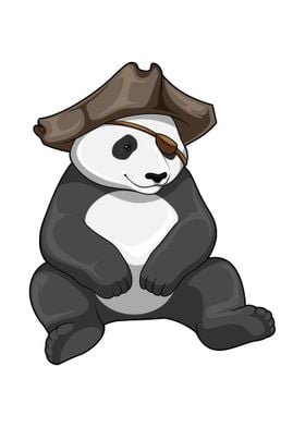 Panda Pirate Eye patch