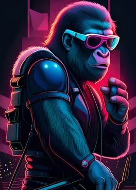 Gorilla sunglass neon