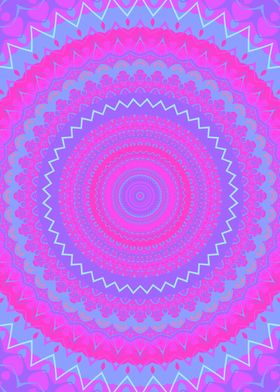 Trippy Vibrant Mandala