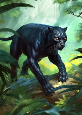 Panther on the Jungle Run