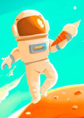 Astronaut with Ice Cream