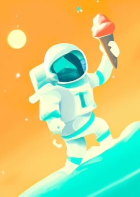 Astronaut with Ice Cream