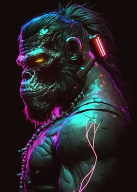 Cyberpunk Gorilla