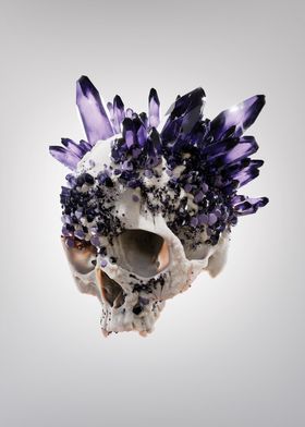 Crystal purple skull