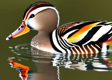 A beautiful mandarin duck