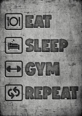 Eat sleep gym repeat 2